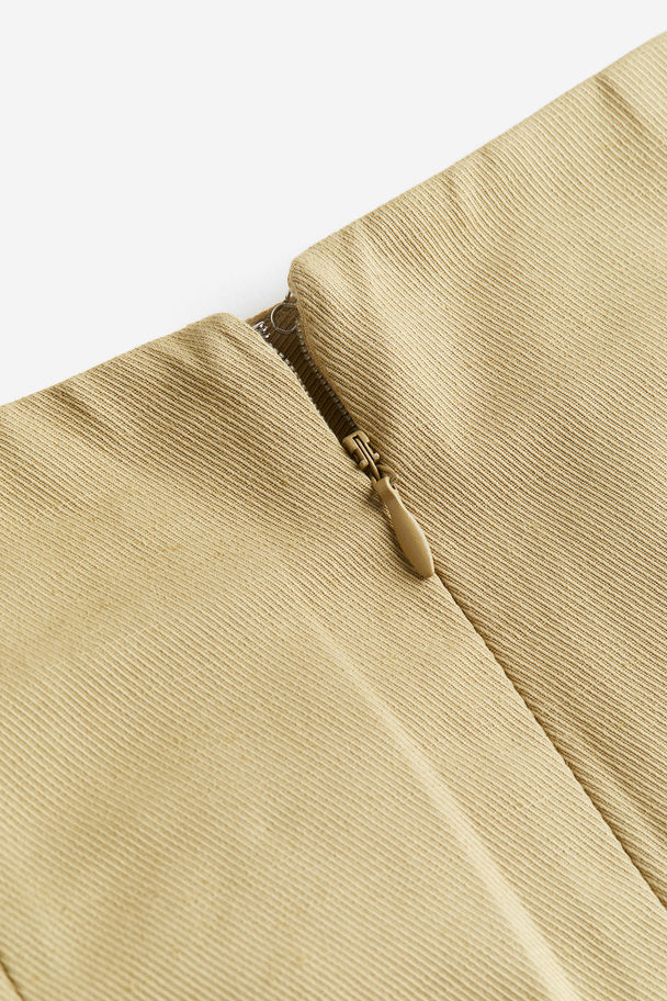 H&M Linen-blend Cargo Mini Skirt Beige