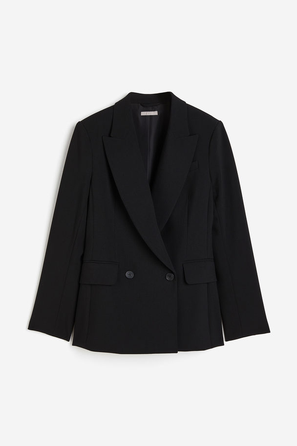 H&M Double-breasted Blazer Black