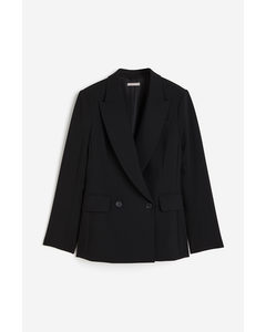 Zweireihiger Blazer Schwarz