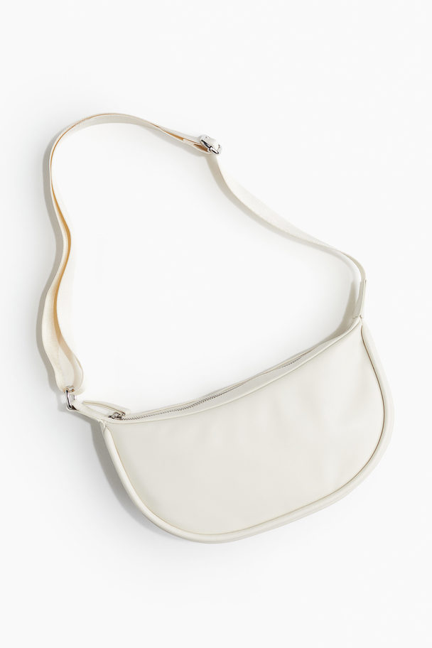 H&M Beschichtete Crossbody-Tasche Cremefarben