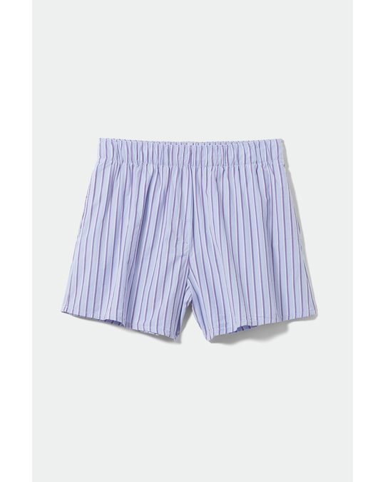 Weekday Ava Striped Shorts Lilac Striped