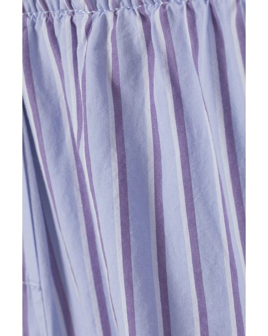 Weekday Ava Striped Shorts Lilac Striped