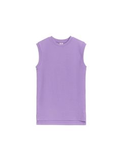 Sleeveless T-shirt Dress Lilac