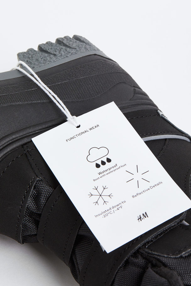 H&M Waterproof Winter Boots Black