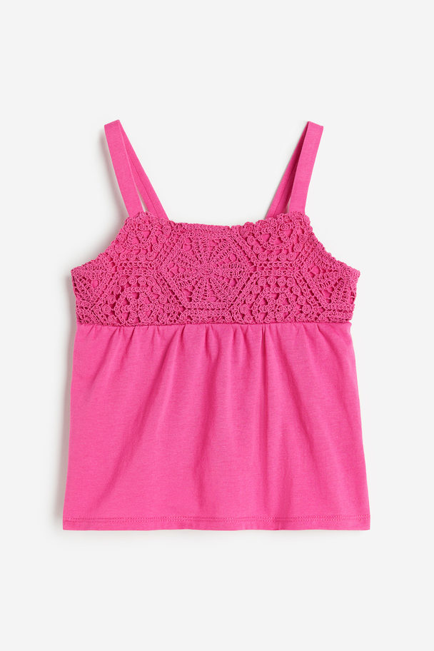 H&M Tricot Straptop Roze