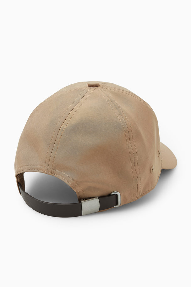 COS Floral Embroidered Baseball Cap Camel
