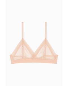 Lace Triangle Bra Light Orange