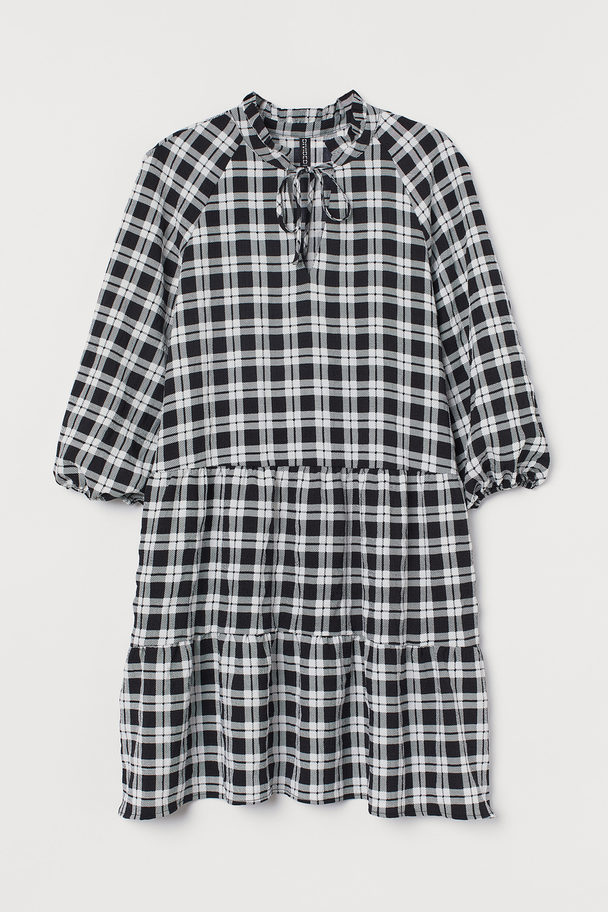 H&M A-line Dress Black/white Checked