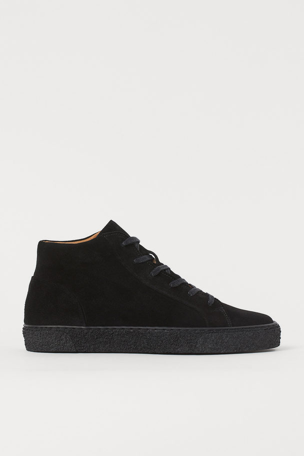 H&M Suede Trainers Black