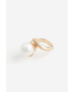 Bead Ring Gold-coloured/white