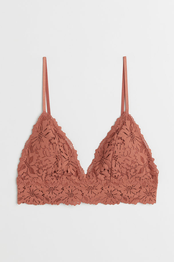 H&M Lace Bralette Rust Red