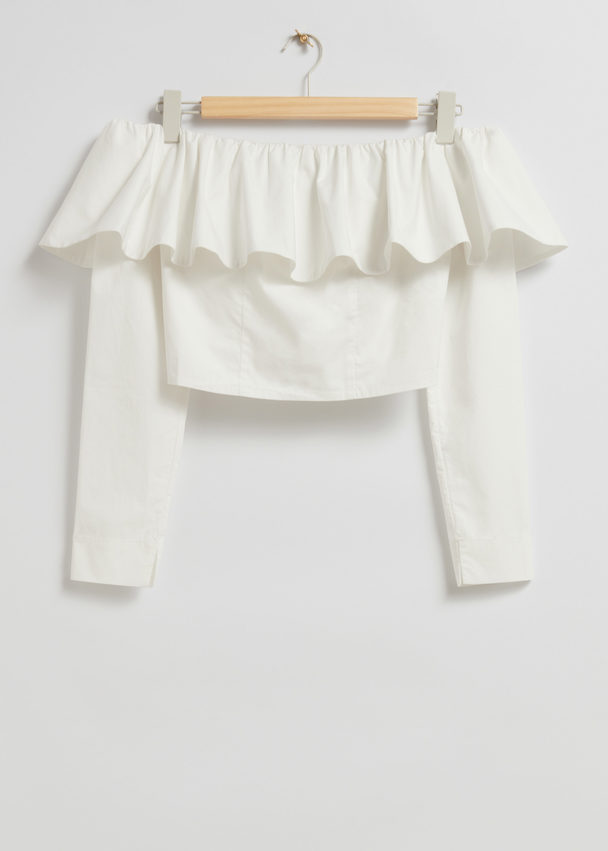 & Other Stories Frilled Top White
