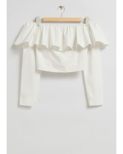 Frilled Top White