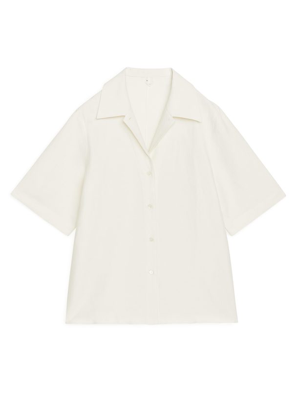 Arket Relaxed Short-sleeved Blouse Off-white