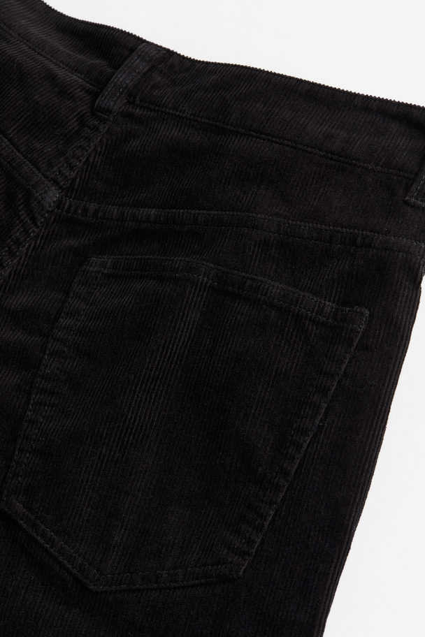 H&M Corduroy Trousers Black