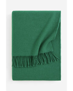 Wool-blend Blanket Green