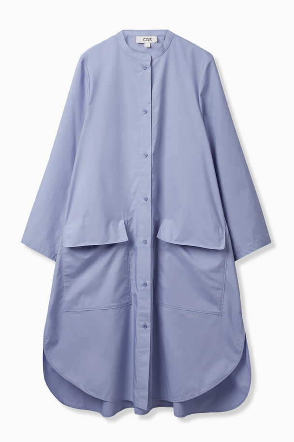 COS Oversized Poplin Shirt Dress Light Blue