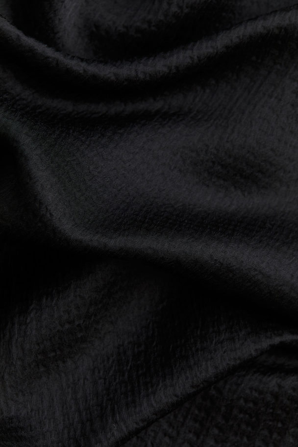 H&M Silk-blend Pull-on Trousers Black