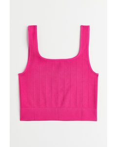 Seamless Cropped Sporttop Cerise