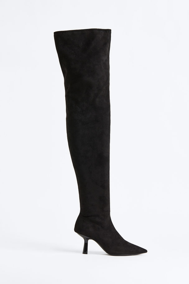 H&M Over-the-knee Boots Black