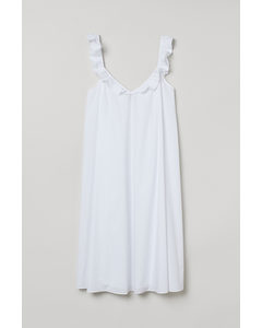 H&M+ Kleid mit Volants Weiß