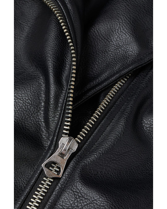 H&M Biker Waistcoat Black