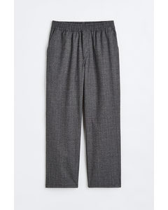 Ankle-length Trousers Grey/checked