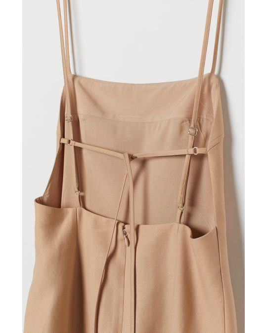 H&M Lyocell-blend Dress Beige