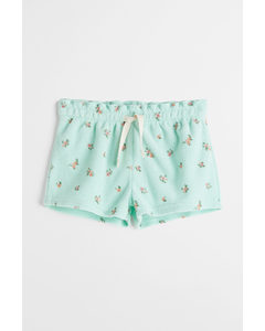 Terry Shorts Light Green/floral