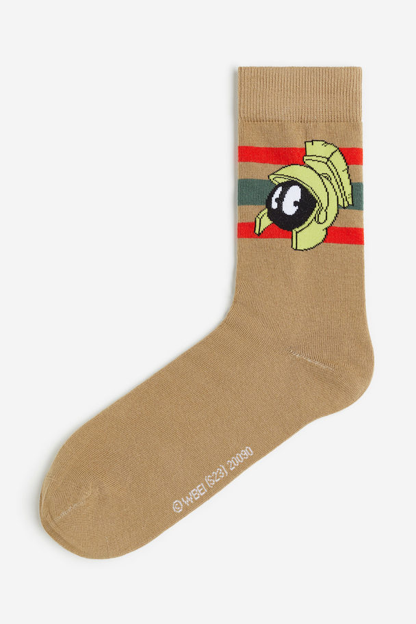H&M Socken mit Motiv Beige/Looney Tunes