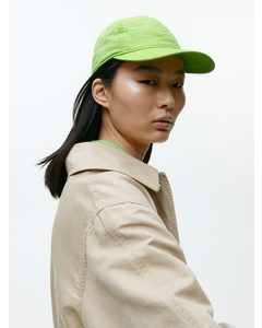 Washed Cotton Twill Cap Bright Green