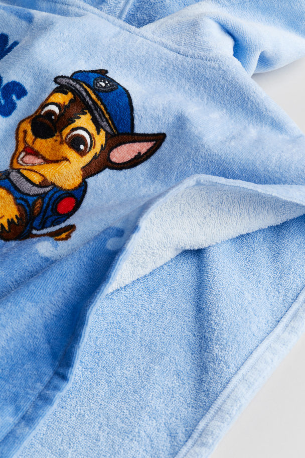 H&M Printed Poncho Towel Light Blue/paw Patrol