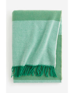 Wool-blend Blanket Green/checked