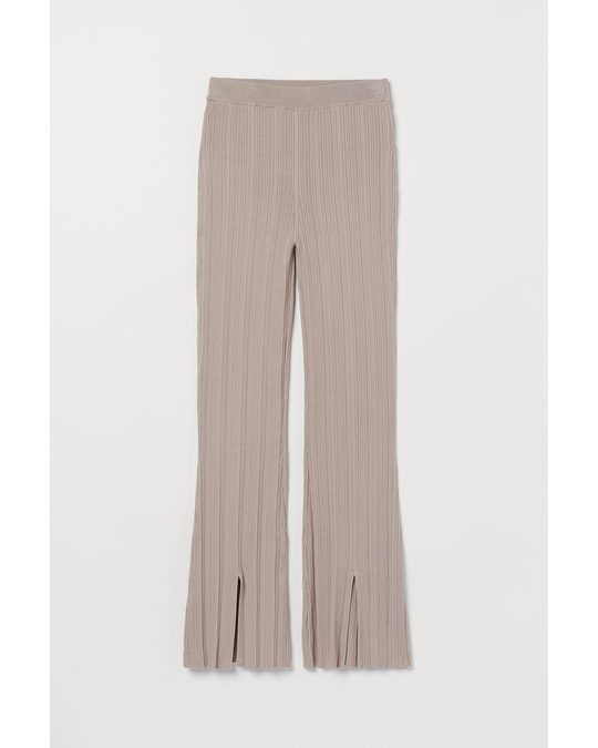 H&M Knitted Trousers Beige