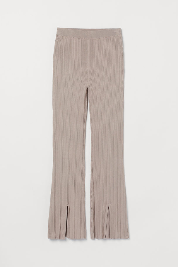 H&M Knitted Trousers Beige