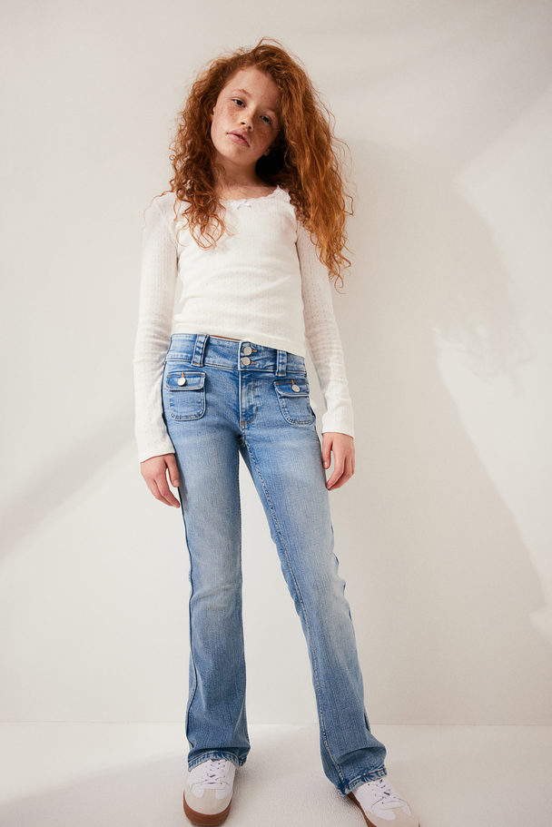 H&M Bootcut Low Jeans Denimblau
