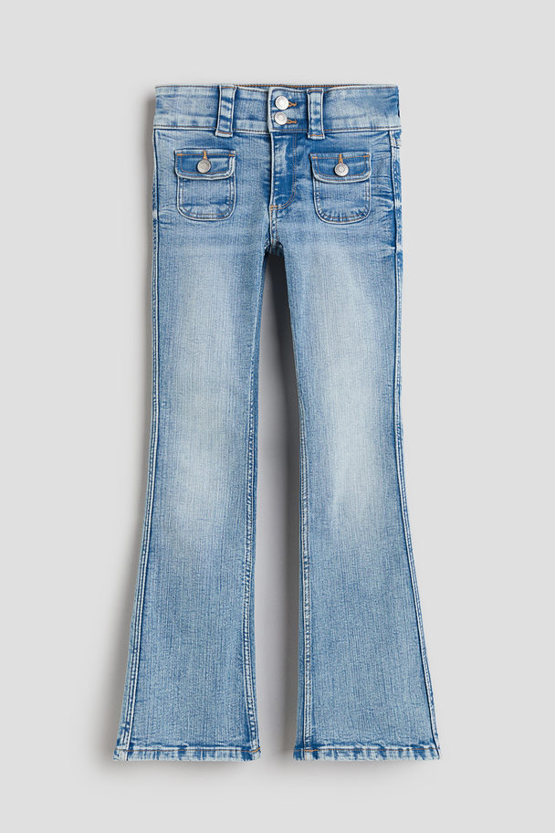 H&M Bootcut Low Jeans Denimblauw