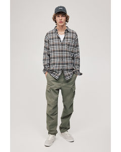 Regular Fit Cargo Trousers Sage Green