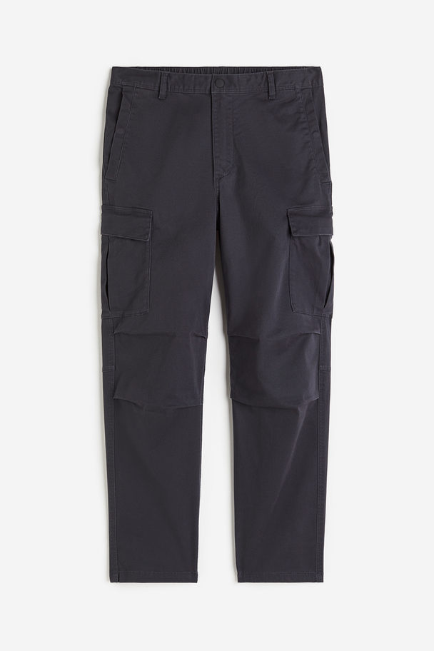 H&M Cargohose in Regular Fit Dunkelgrau