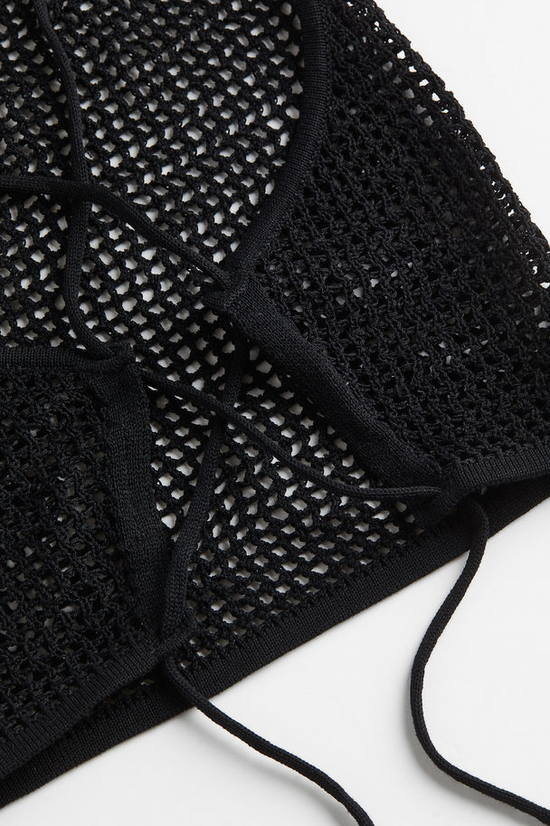 H&M Crochet-look Beach Top Black