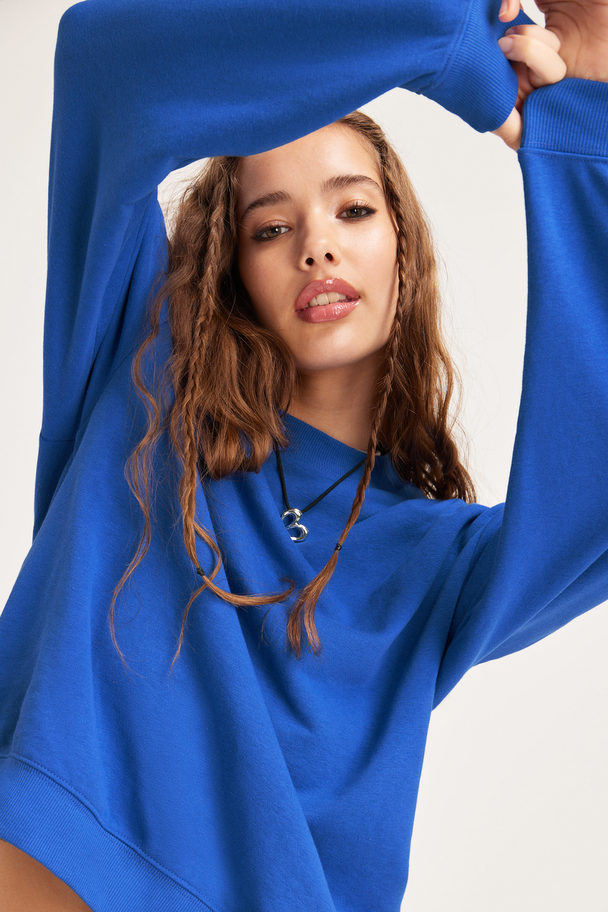 Monki Loose-fit Sweater Helderblauw