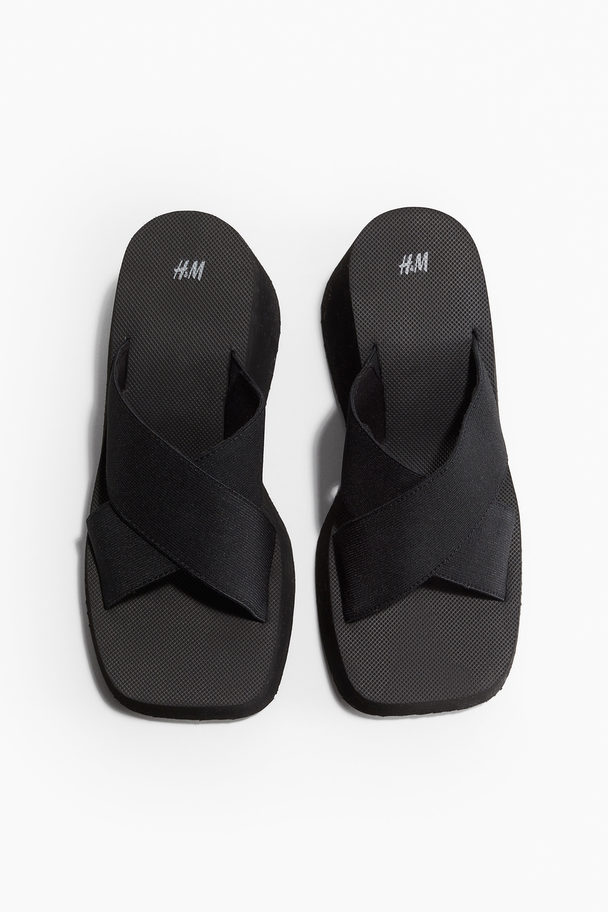 H&M Chunky Platform Sandals Black