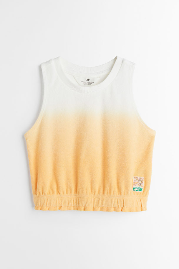 H&M Shirt aus Frottee Gelb/Ombré