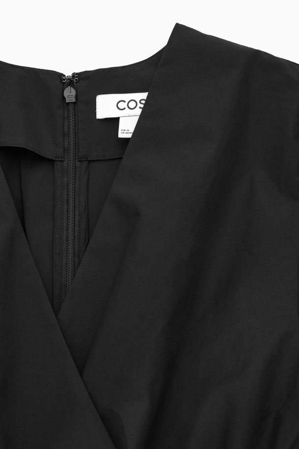 COS V-neck Culotte Jumpsuit Black