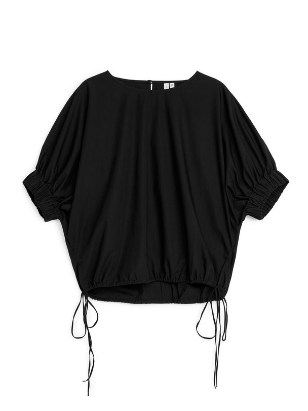 ARKET Puff-sleeve Top Black