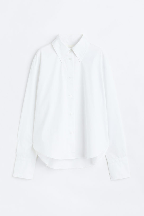 H&M Skjorte I Bomuld Hvid