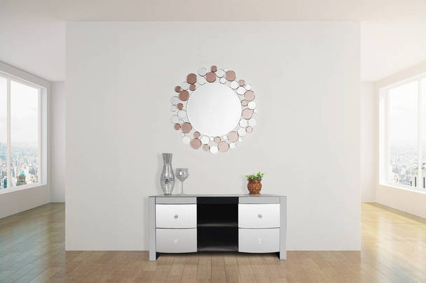 360Living Wall Mirror Bubble 1925 Silver / Rosé