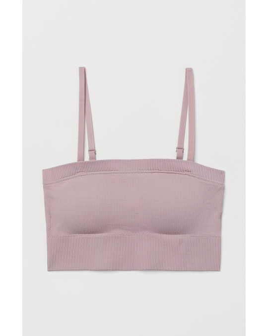 H&M Seamless Sports Bandeau Top Pink