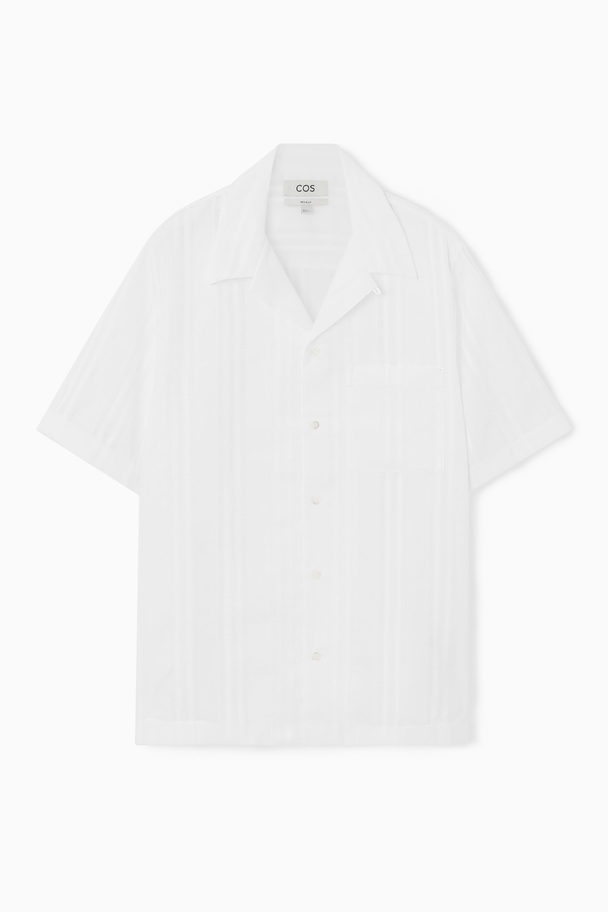 COS Striped Short-sleeved Shirt White