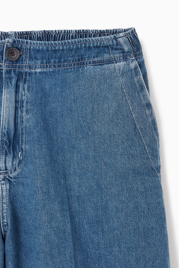 COS Långa Shorts I Denim Med Stretch Blå